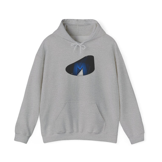 Blue Crowd Logo Hoodie — Modern Concert/Streetwear Pullover