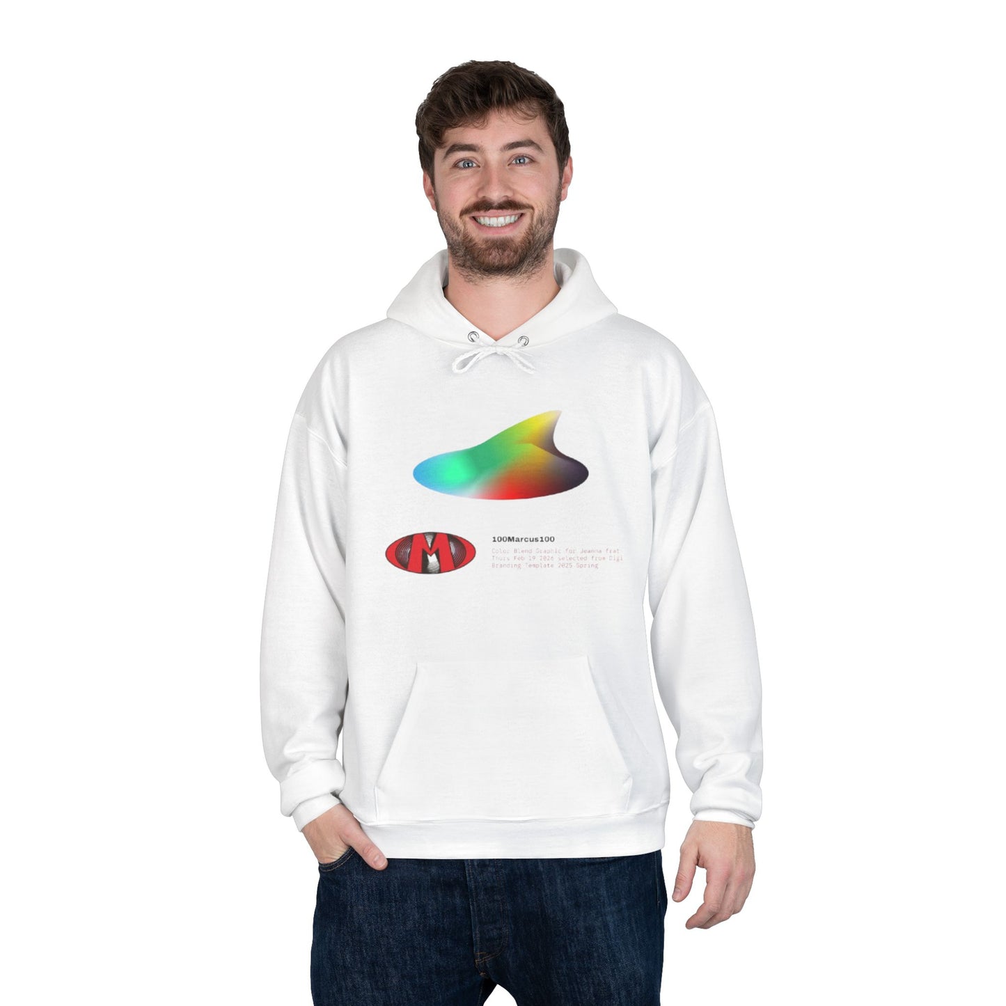 Abstract Rainbow Wave Hoodie – Minimalist Graphic Pullover
